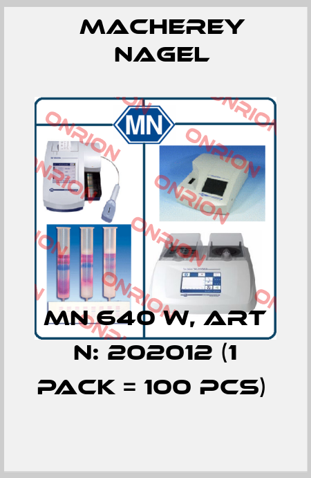MN 640 W, Art N: 202012 (1 Pack = 100 Pcs)  Macherey Nagel