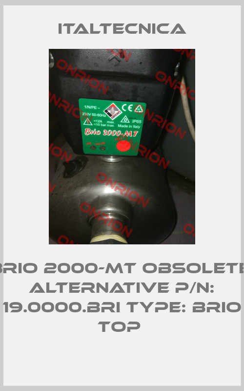 BRIO 2000-MT obsolete, alternative P/N: 19.0000.bri Type: BRIO TOP -big