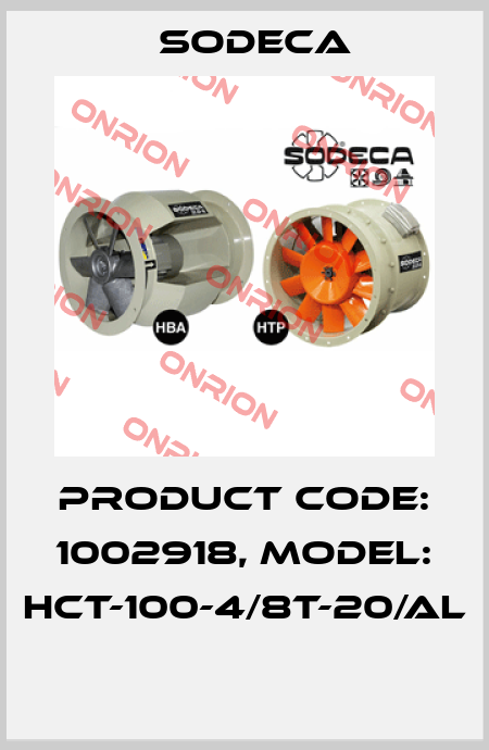 Product Code: 1002918, Model: HCT-100-4/8T-20/AL  Sodeca