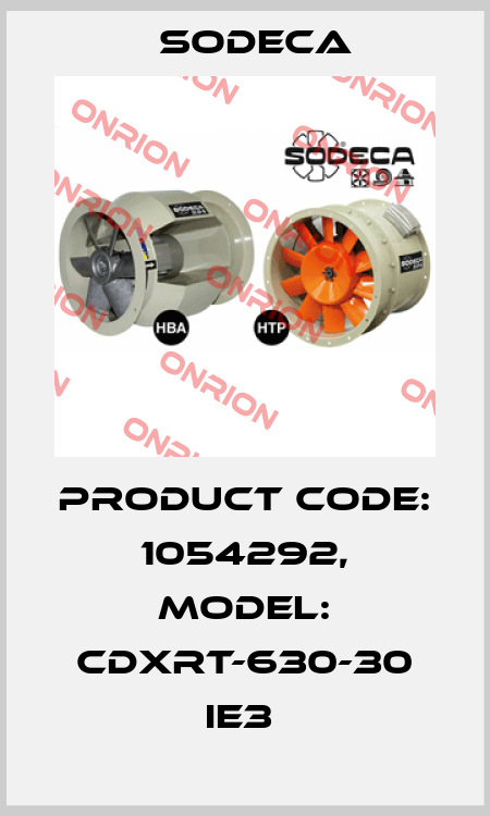 Product Code: 1054292, Model: CDXRT-630-30 IE3  Sodeca