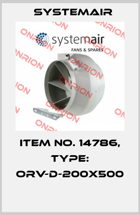 Item No. 14786, Type: ORV-D-200x500  Systemair