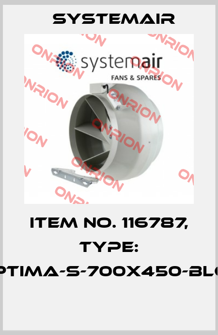 Item No. 116787, Type: OPTIMA-S-700x450-BLC4  Systemair
