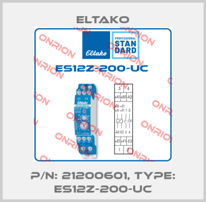 P/N: 21200601, Type: ES12Z-200-UC-big