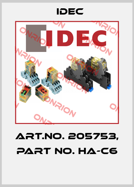Art.No. 205753, Part No. HA-C6  Idec