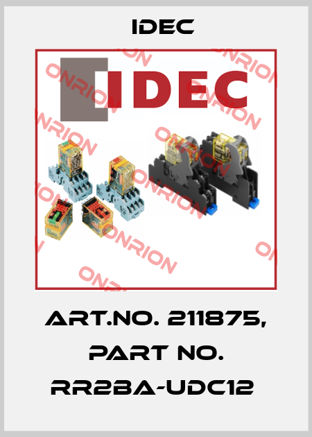 Art.No. 211875, Part No. RR2BA-UDC12  Idec