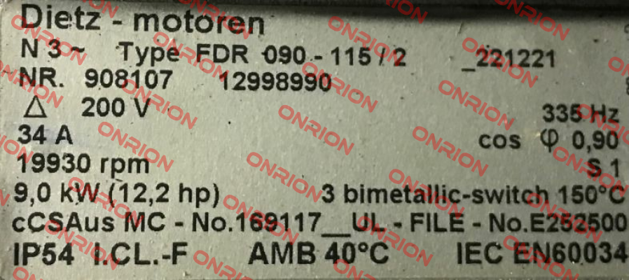 FDR 090-115/2 NR.623362 OEM for  Zünd Systemtechnik AG-big