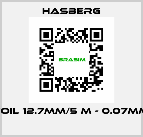 foil 12.7mm/5 m - 0.07mm  Hasberg