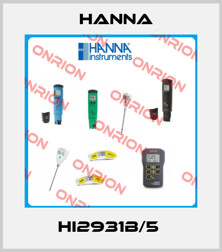 HI2931B/5  Hanna