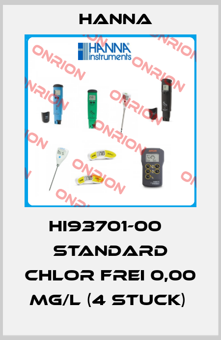HI93701-00   STANDARD CHLOR FREI 0,00 MG/L (4 STUCK)  Hanna