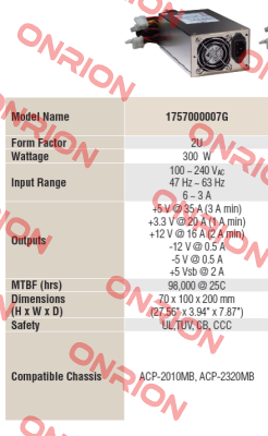 Model: 1757000007G obsolete, alternative 1001 -big