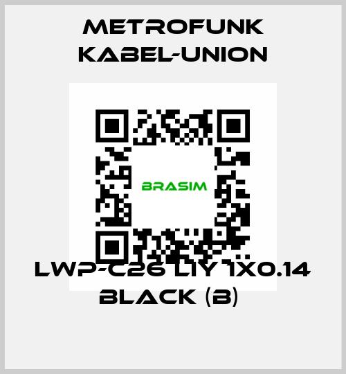 LWP-C26 LIY 1x0.14 black (B)  METROFUNK KABEL-UNION