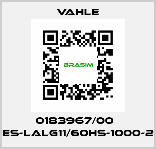 0183967/00    ES-LALG11/60HS-1000-2  Vahle