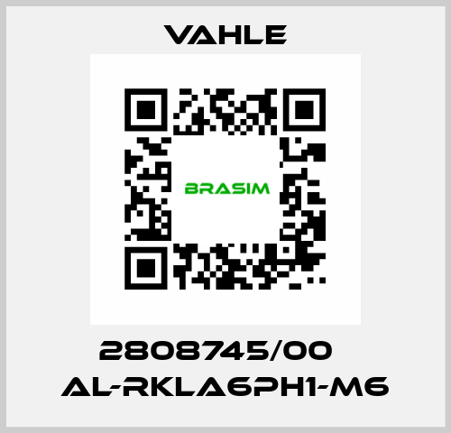 2808745/00    AL-RKLA6PH1-M6  Vahle