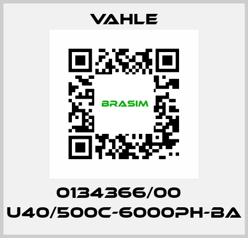 0134366/00    U40/500C-6000PH-BA  Vahle