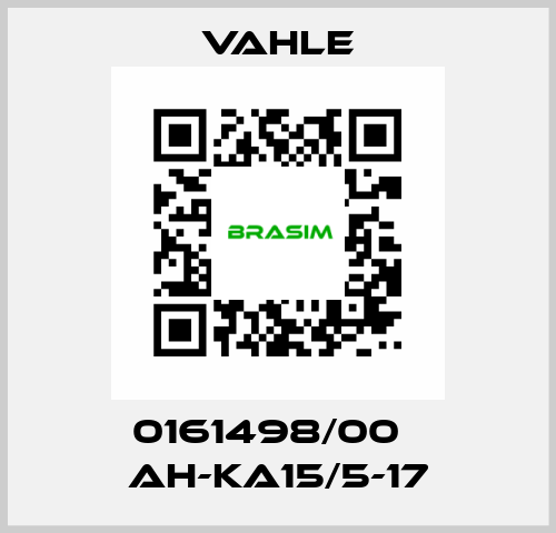 0161498/00    AH-KA15/5-17  Vahle