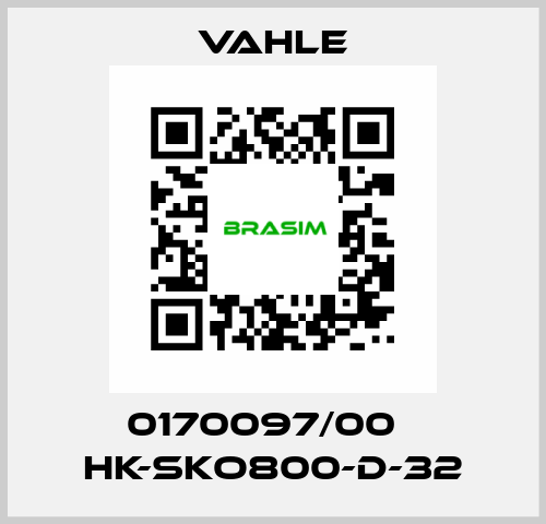 0170097/00    HK-SKO800-D-32  Vahle