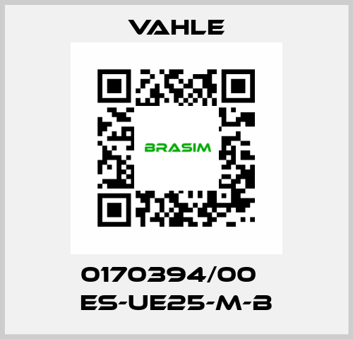 0170394/00    ES-UE25-M-B  Vahle