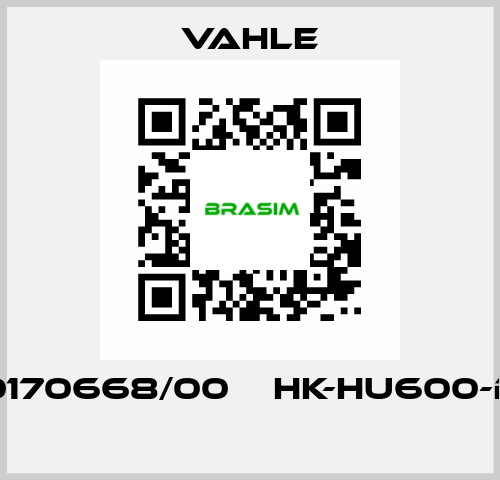 0170668/00    HK-HU600-D  Vahle