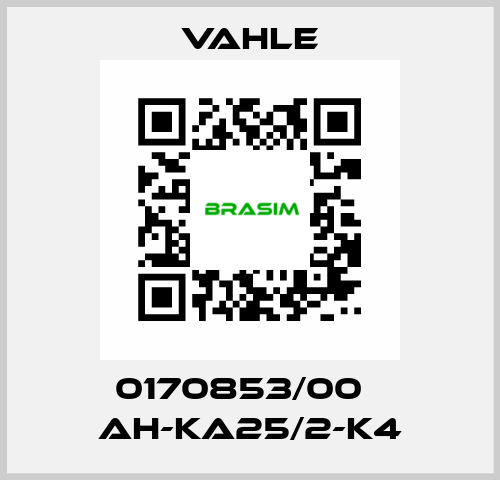 0170853/00    AH-KA25/2-K4  Vahle