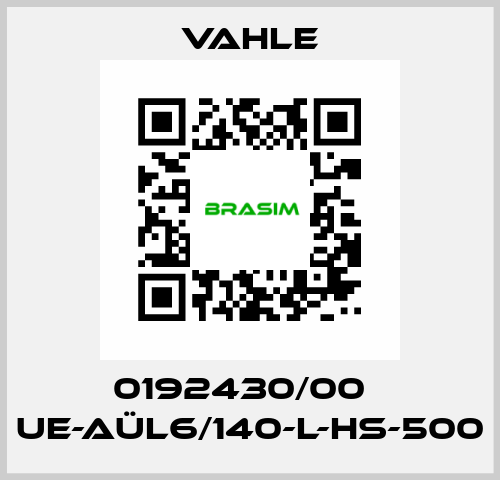 0192430/00    UE-AÜL6/140-L-HS-500  Vahle