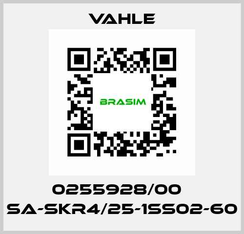 0255928/00    SA-SKR4/25-1SS02-60  Vahle