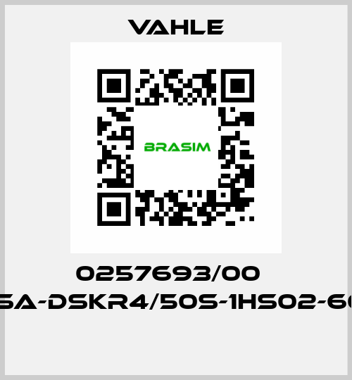 0257693/00    SA-DSKR4/50S-1HS02-60  Vahle