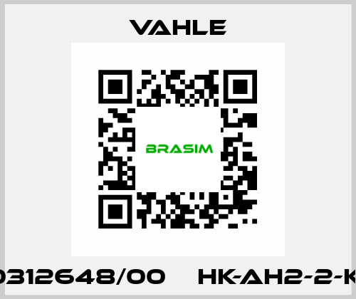 0312648/00    HK-AH2-2-K  Vahle