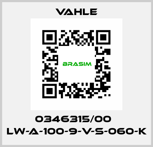 0346315/00    LW-A-100-9-V-S-060-K  Vahle