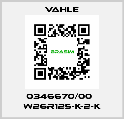 0346670/00    W26R125-K-2-K  Vahle