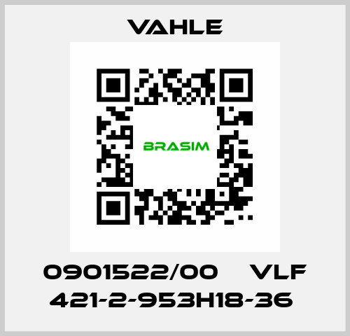 0901522/00    VLF 421-2-953H18-36  Vahle