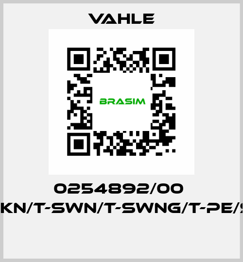 0254892/00  SK-SKN/T-SWN/T-SWNG/T-PE/S-28  Vahle