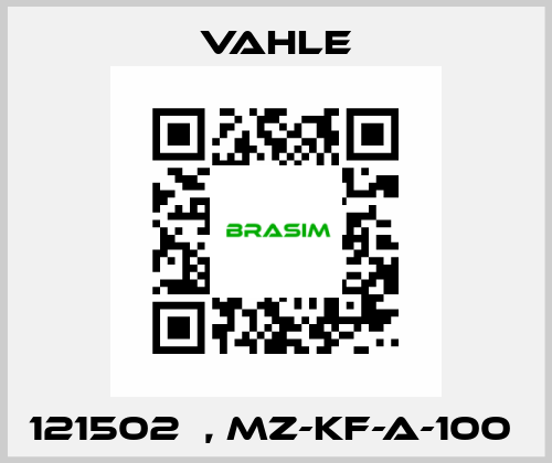 121502  , MZ-KF-A-100  Vahle