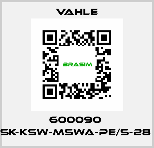 600090  SK-KSW-MSWA-PE/S-28  Vahle