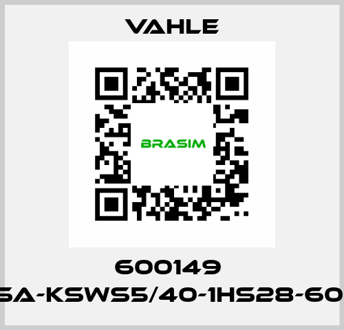 600149  SA-KSWS5/40-1HS28-60  Vahle