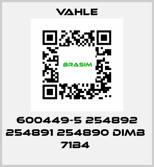 600449-5 254892 254891 254890 DIMB  71B4  Vahle