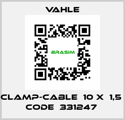 Clamp-cable  10 X  1,5  CODE  331247  Vahle