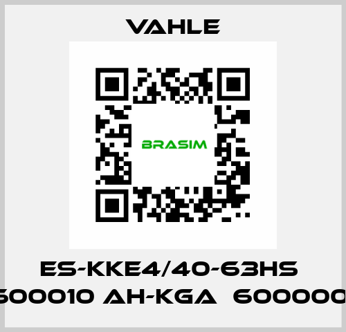 ES-KKE4/40-63HS  600010 AH-KGA  600000  Vahle