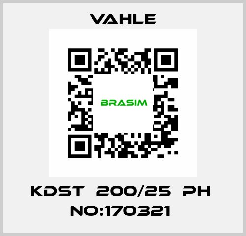 KDST  200/25  PH  NO:170321  Vahle