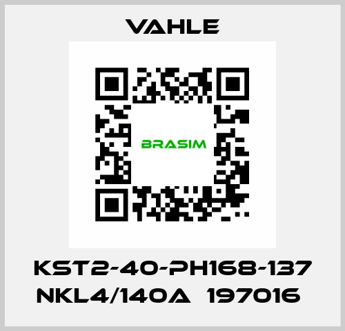 KST2-40-PH168-137 NKL4/140A  197016  Vahle