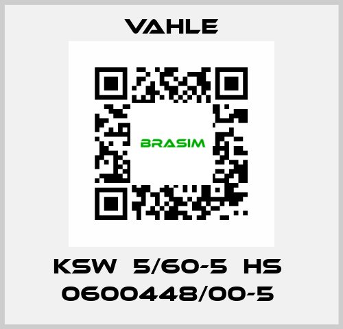 KSW  5/60-5  HS  0600448/00-5  Vahle