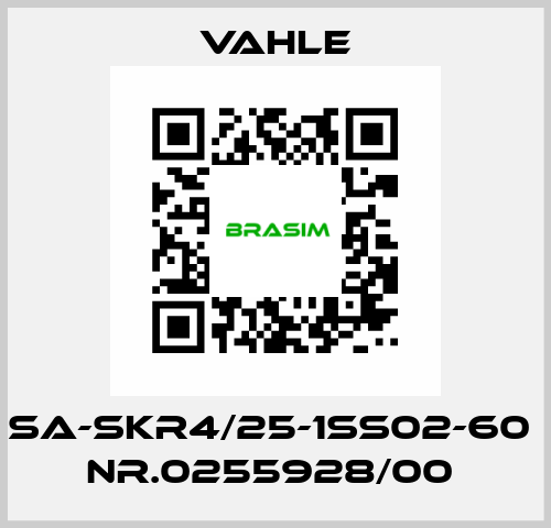 SA-SKR4/25-1SS02-60  NR.0255928/00  Vahle