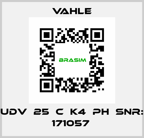 UDV  25  C  K4  PH  Snr: 171057  Vahle