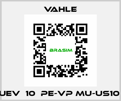 UEV  10  PE-VP MU-US10  Vahle