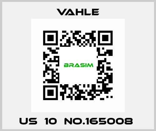 US  10  NO.165008  Vahle