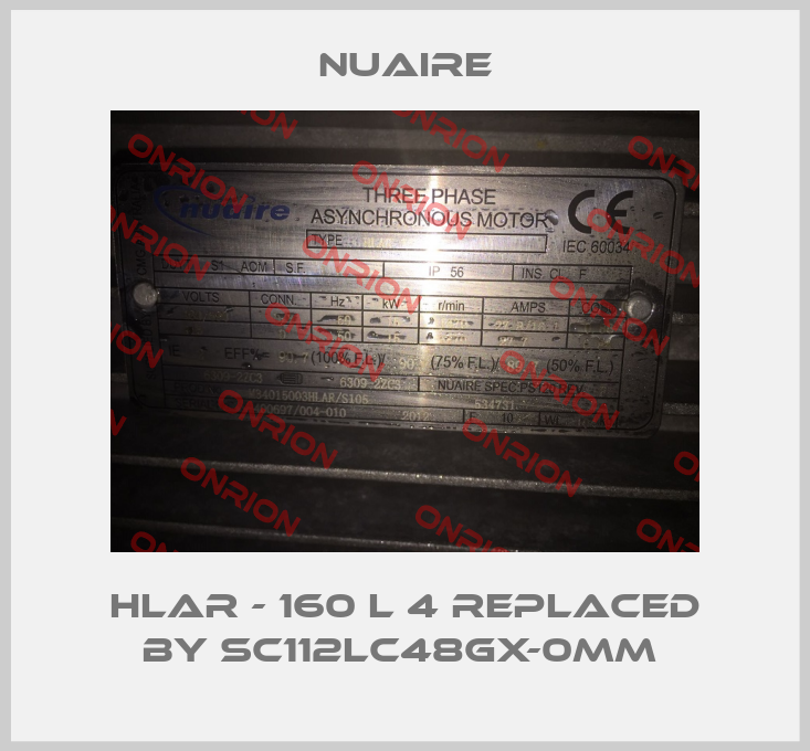 HLAR - 160 L 4 replaced by SC112LC48GX-0MM -big