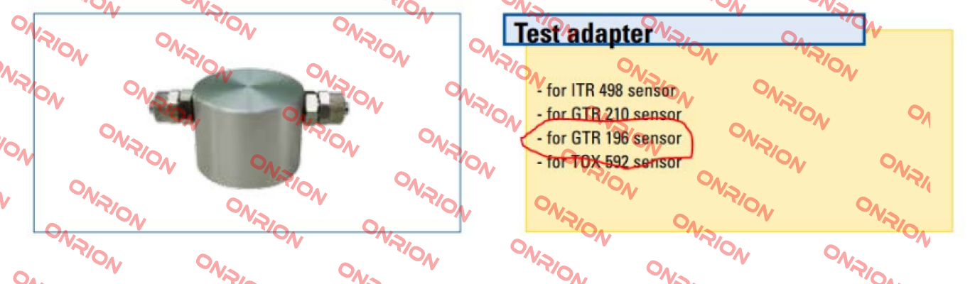 Flow adapter for GTR 196 -big