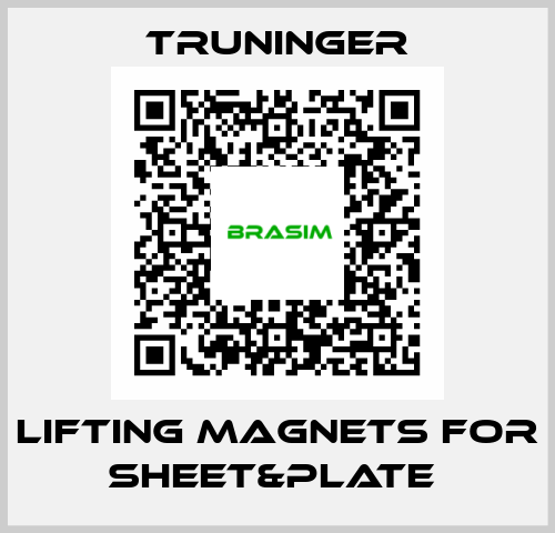 LIFTING MAGNETS FOR SHEET&PLATE  Truninger