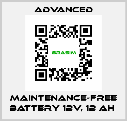 Maintenance-Free Battery 12V, 12 Ah  Advanced