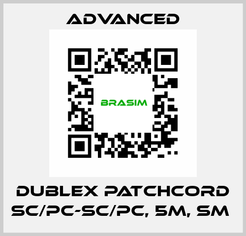 Dublex Patchcord SC/PC-SC/PC, 5m, SM  Advanced