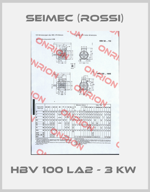 HBV 100 LA2 - 3 kW -big